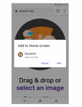 old add to home screen