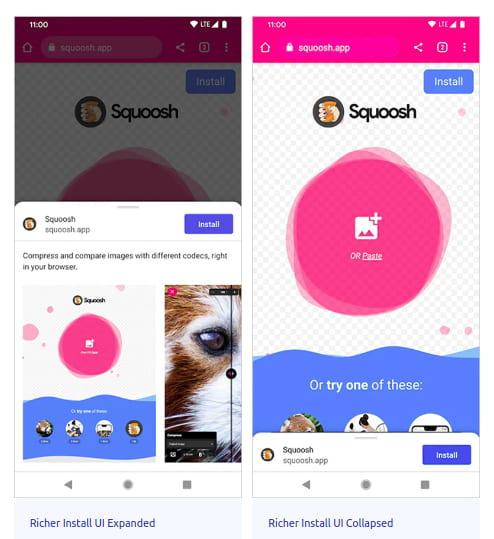 Squoosh app richer install